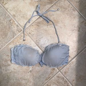 Blue striped bathing suit top 👙💙